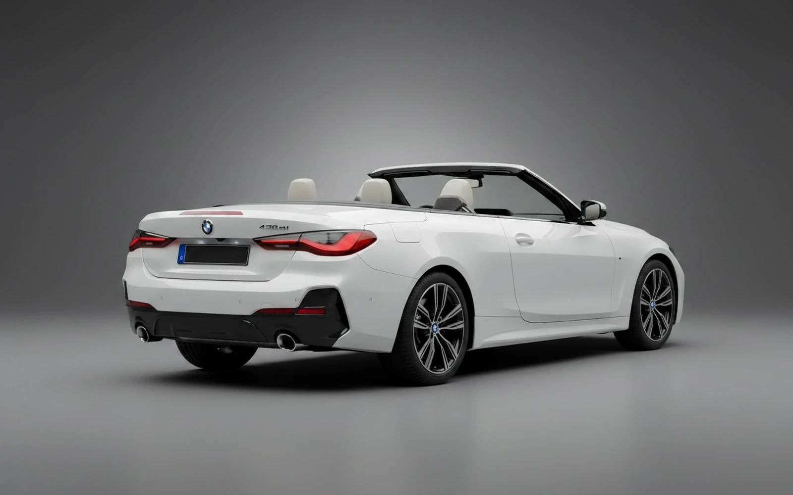 BMW 430i xDrive Convertible White 2022 — interior dashboard