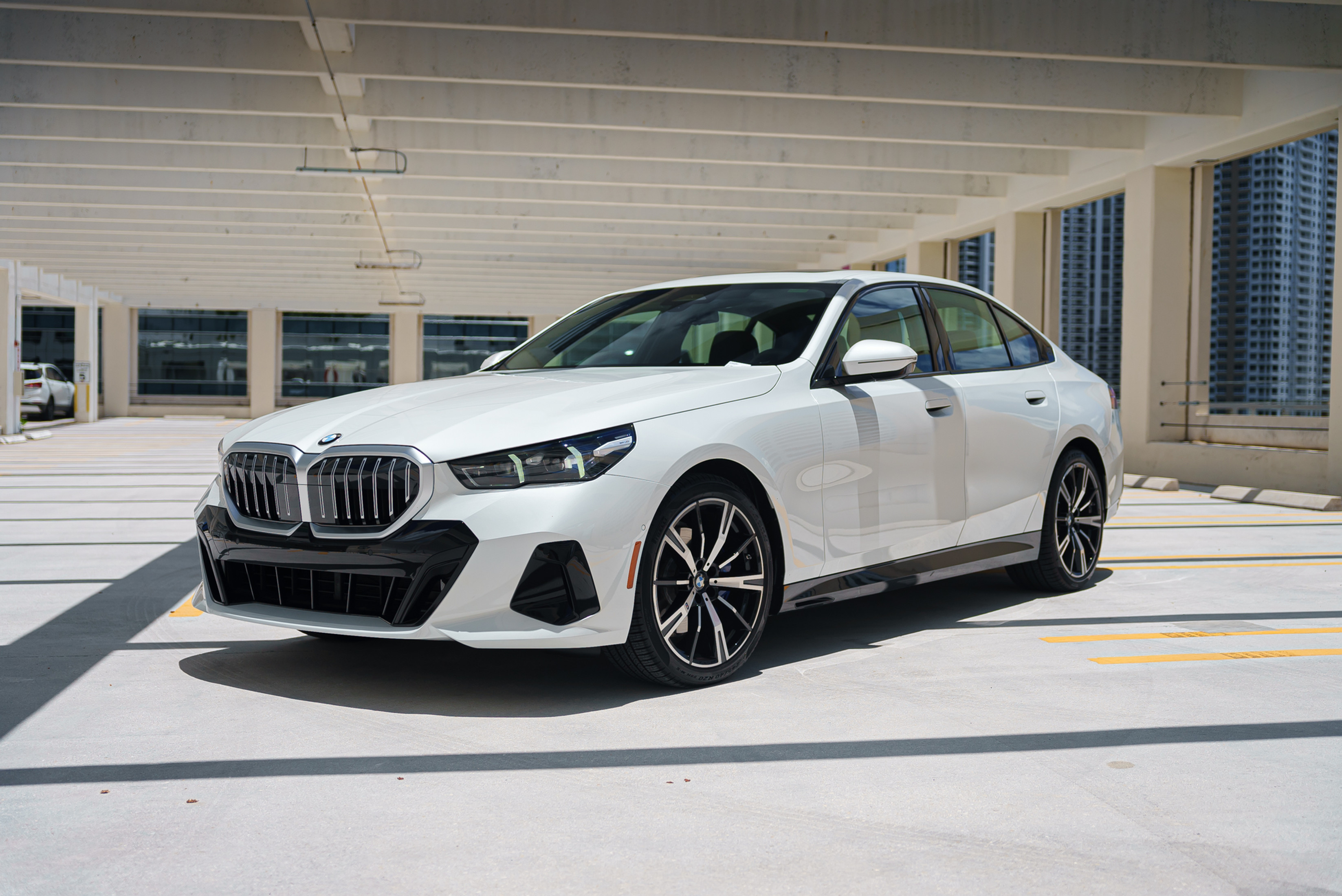 BMW 5 Series Black for rent in Miami — exterior photo