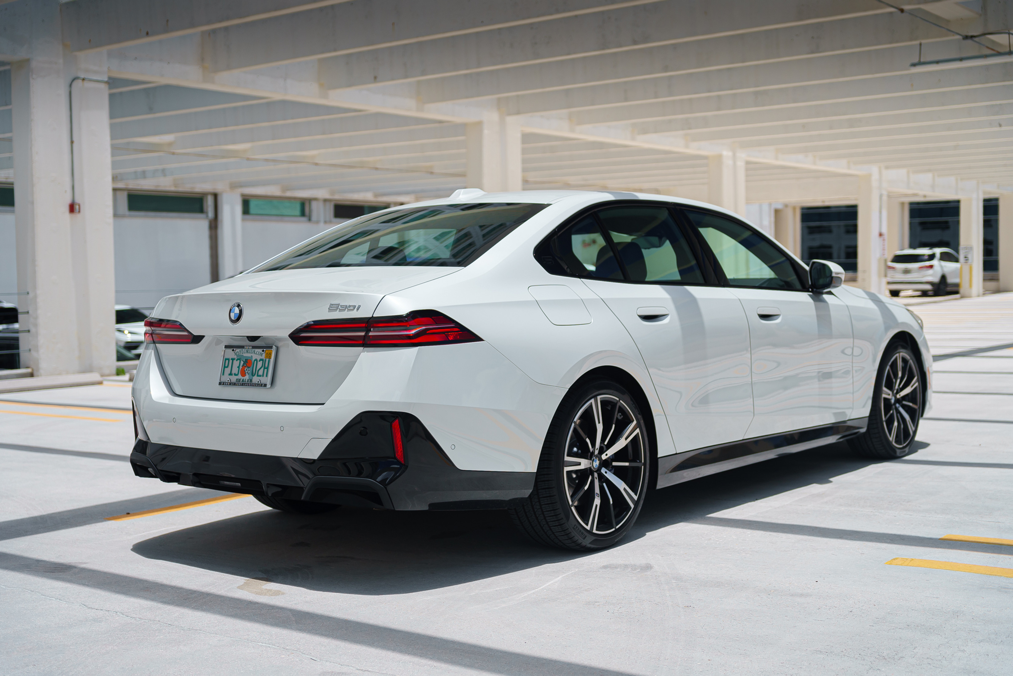 BMW 5 Series Black — exterior rear view