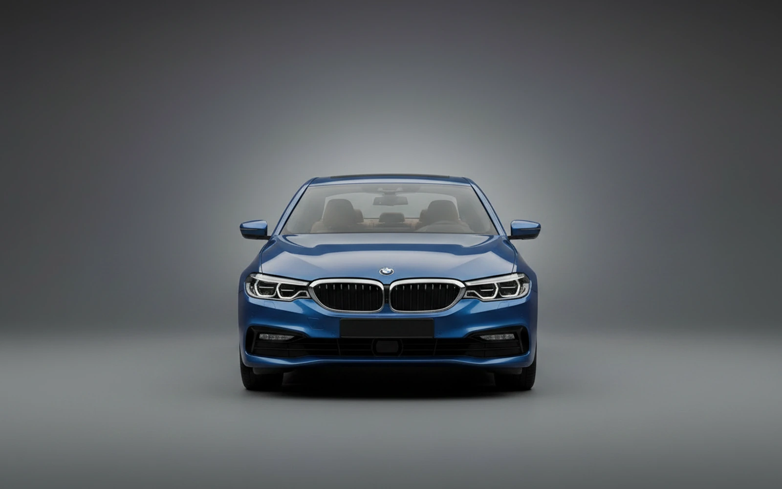 BMW 5 Series Blue 2022 — exterior side view
