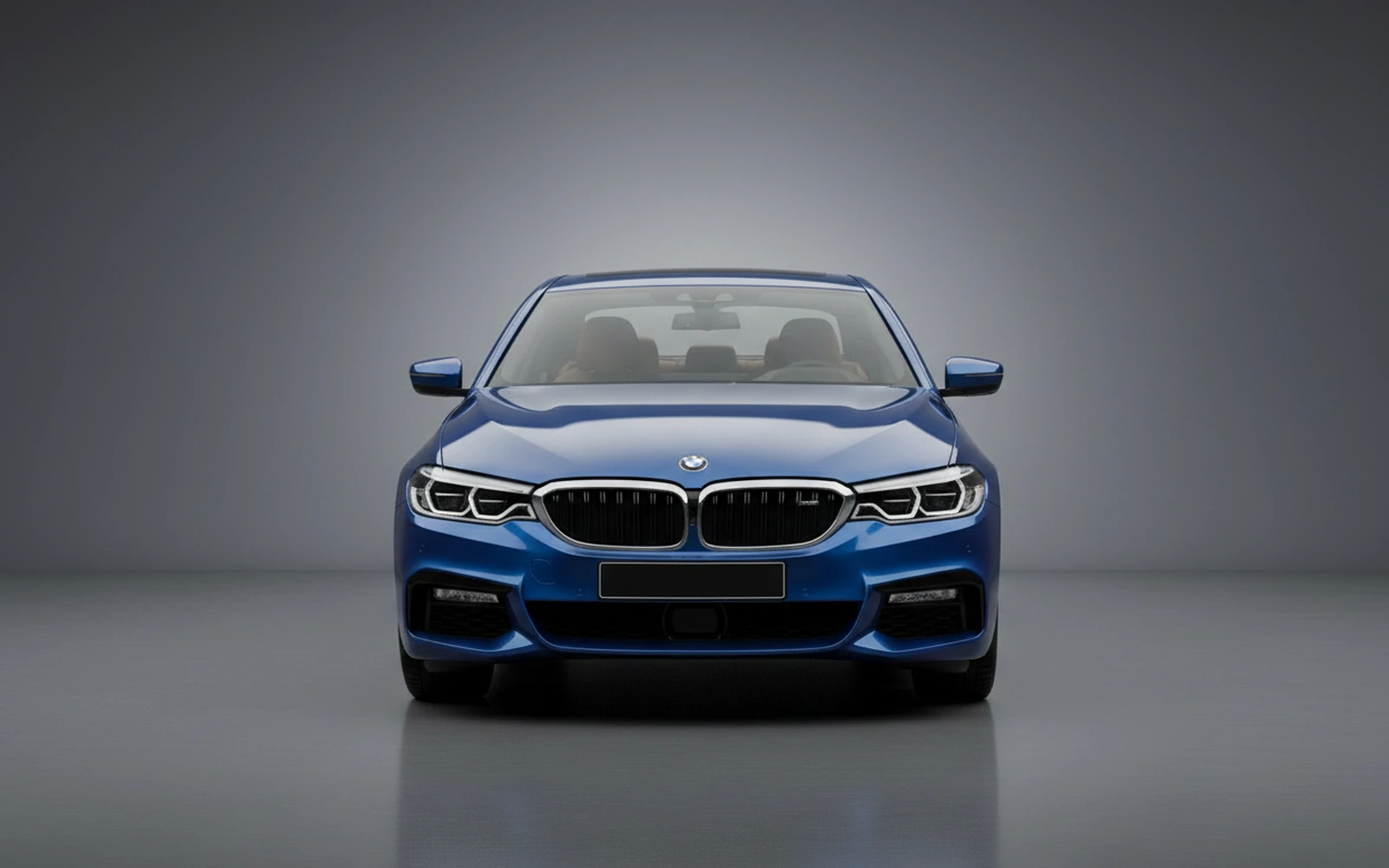 BMW 5 Series 530i Blue 2024 — exterior side view