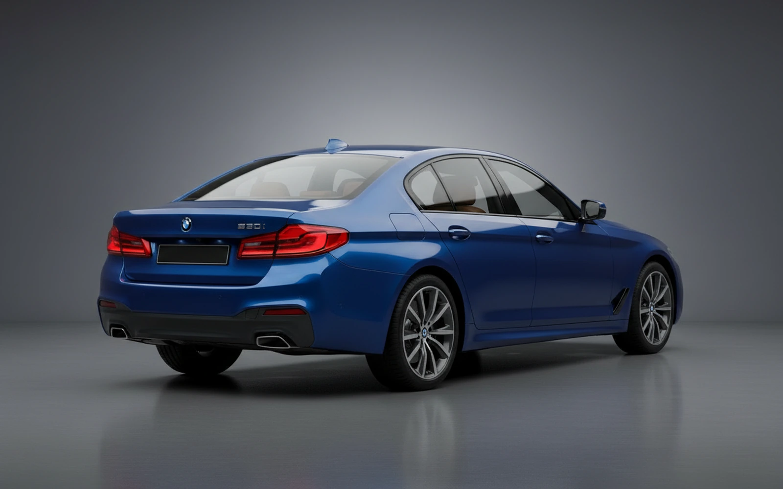 BMW 5 Series 530i Blue 2024 — interior dashboard