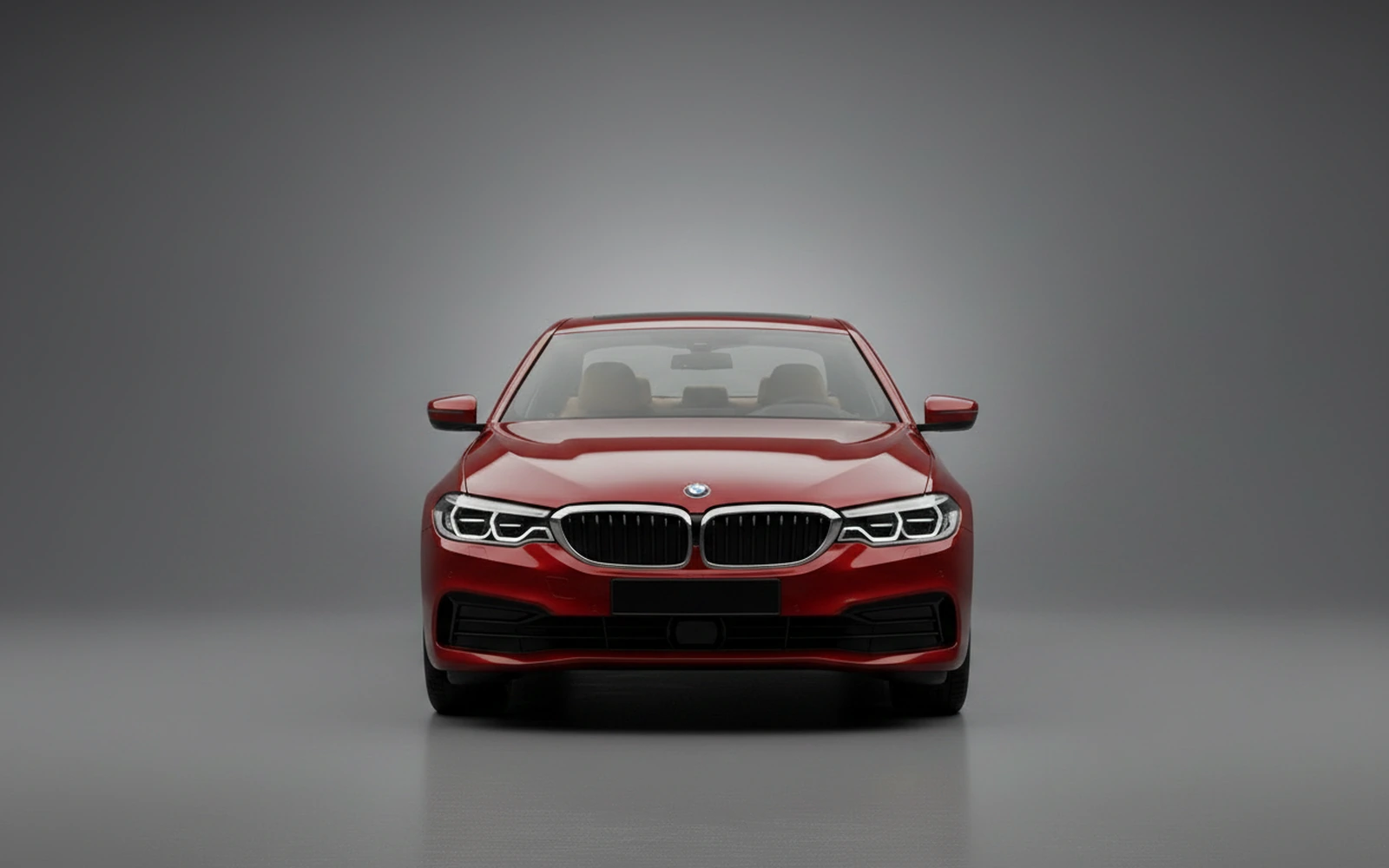 BMW 5 Series Red 2022 — exterior side view