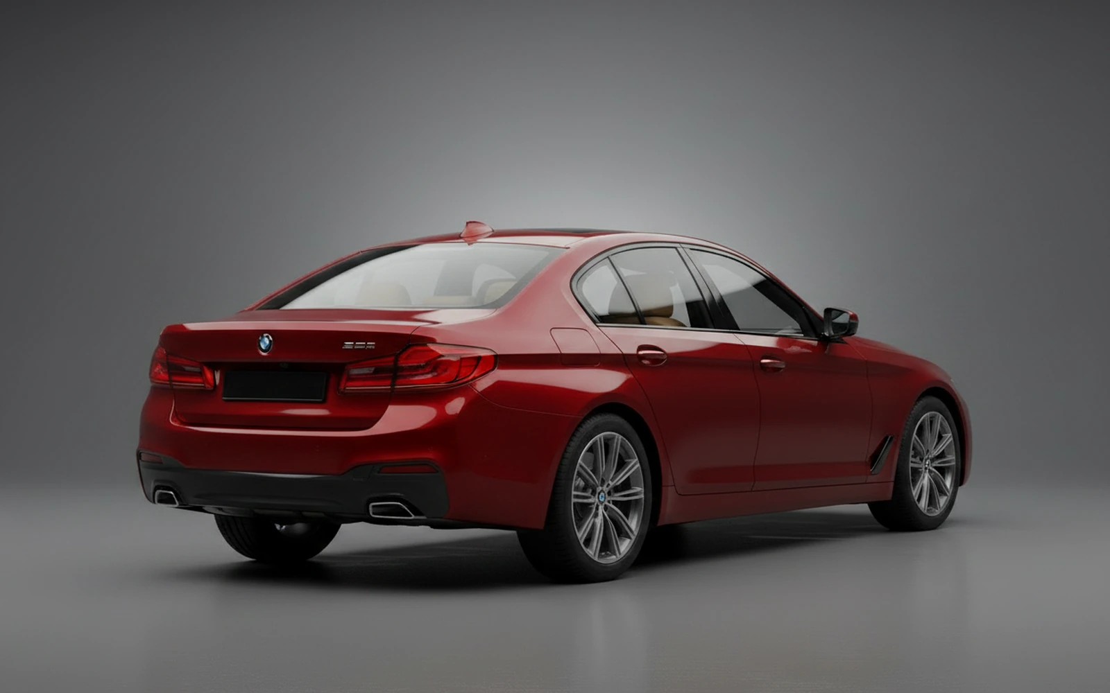 BMW 5 Series Red 2022 — interior dashboard