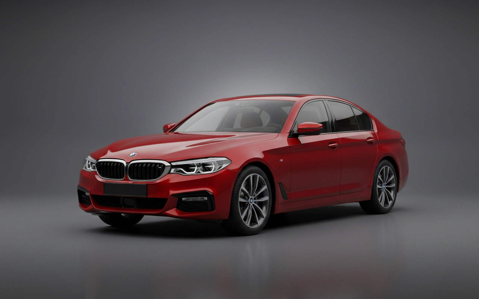 BMW 5 Series 530i Rojo 2025 for rent in Miami — exterior front view