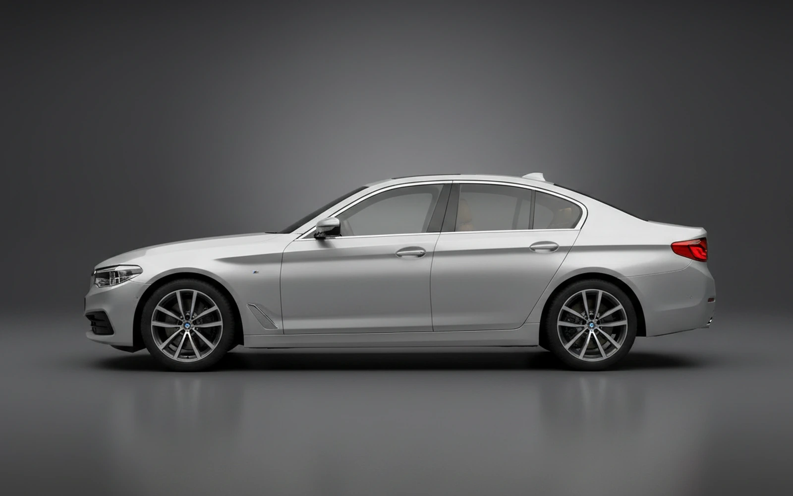 BMW 5 Series Silver 2022 — exterior rear view