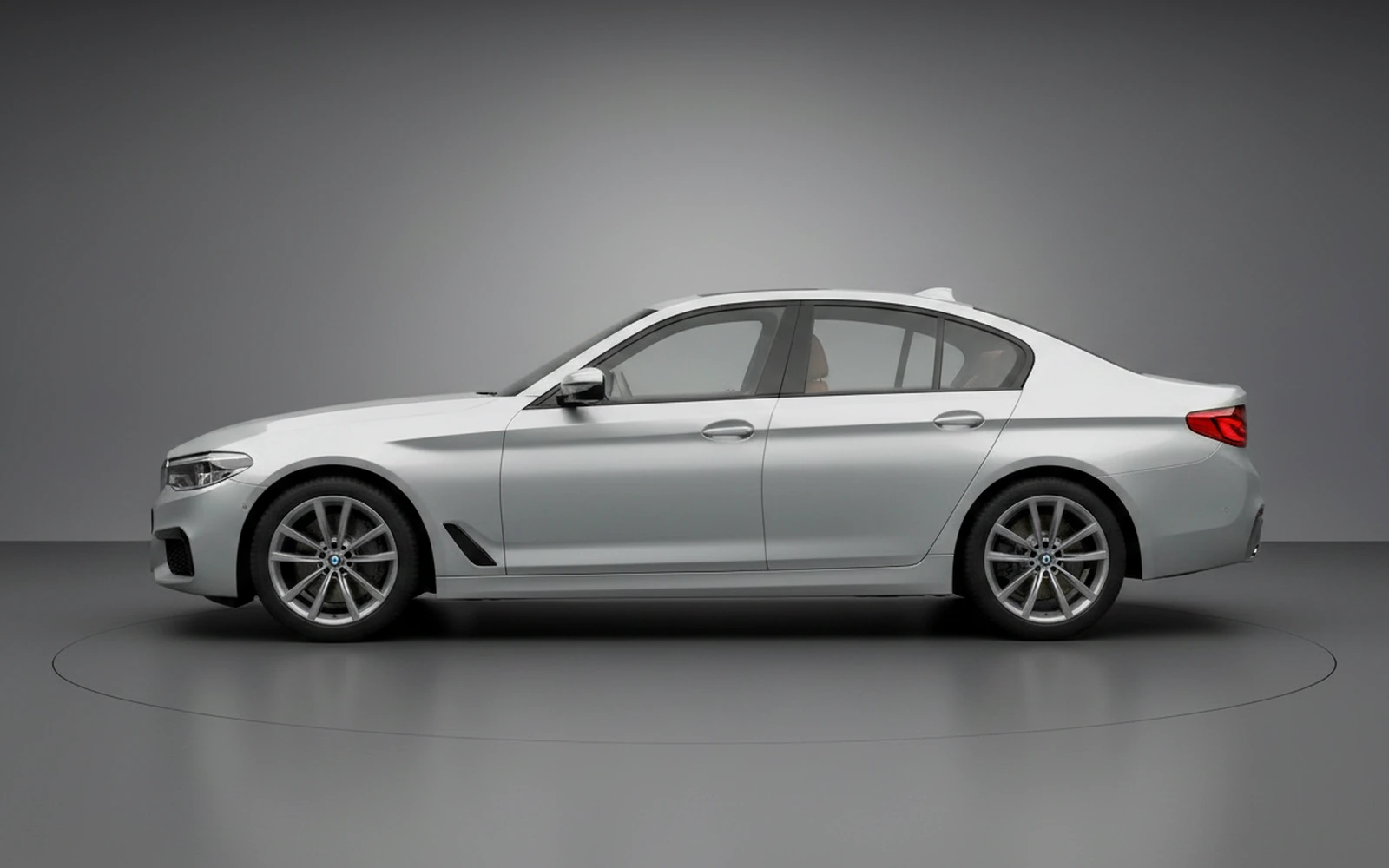 BMW 5 Series 530i Silver 2025 — exterior rear view