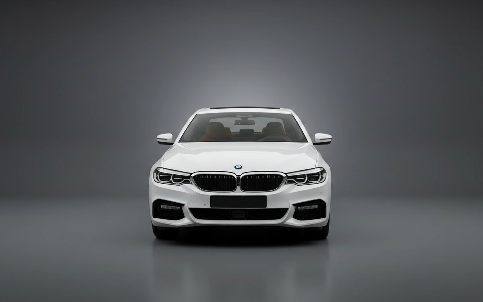 BMW 5 Series White 2022 — exterior side view