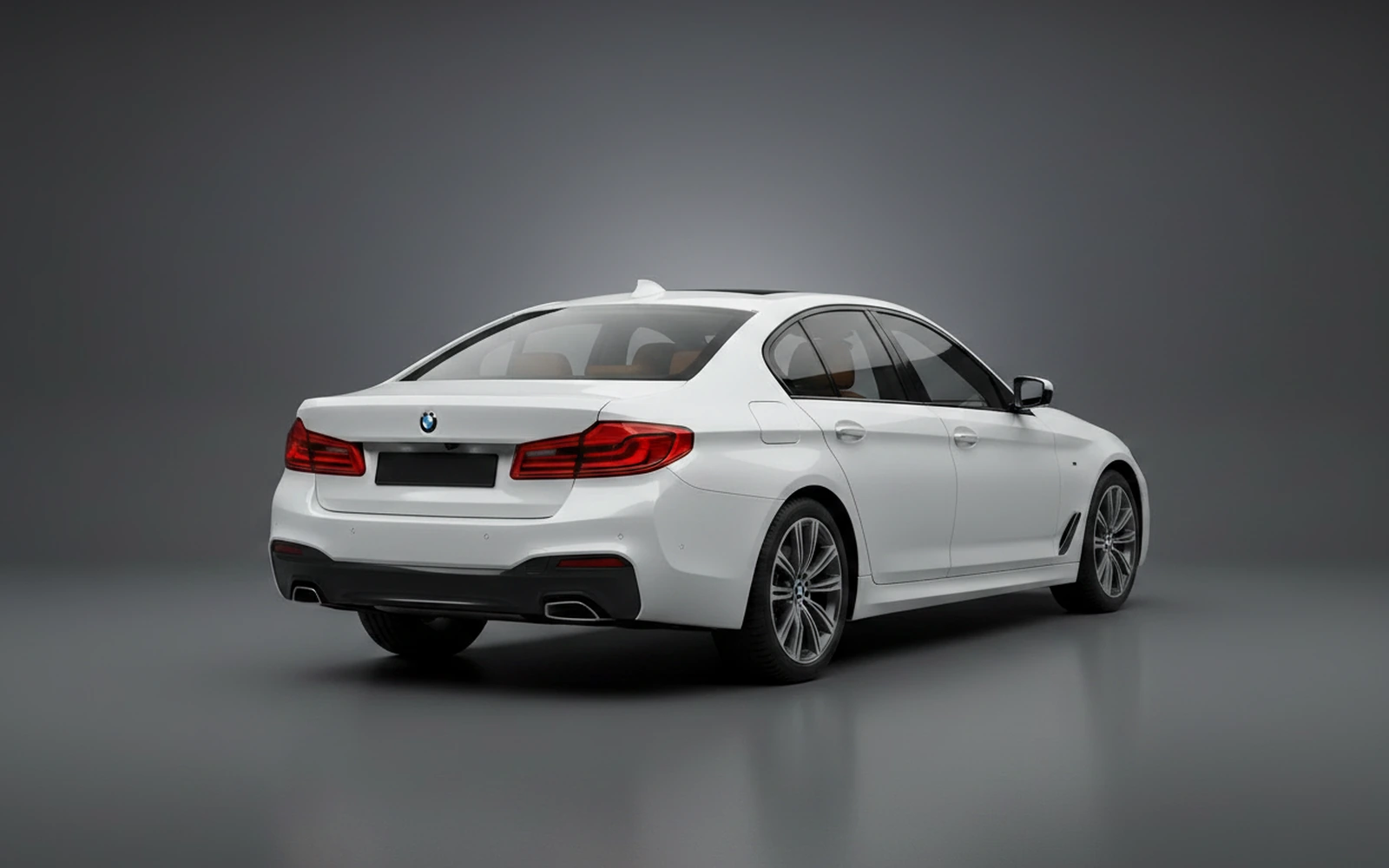 BMW 5 Series White 2022 — interior dashboard