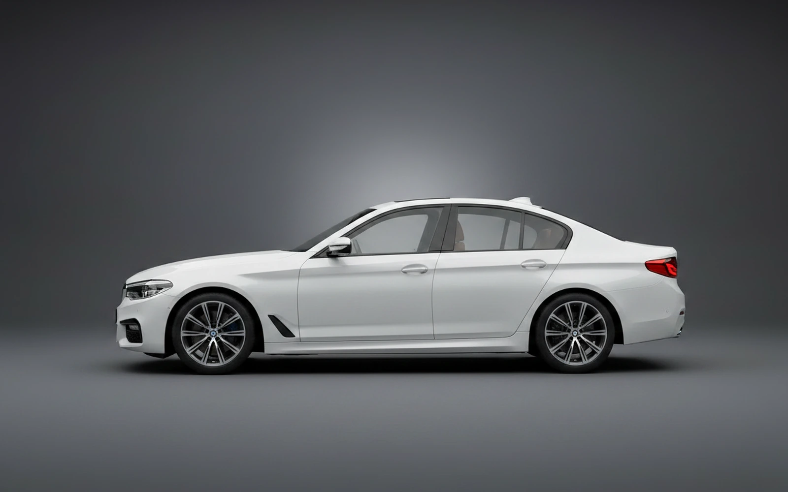 BMW 5 Series 530i White 2025 — exterior rear view
