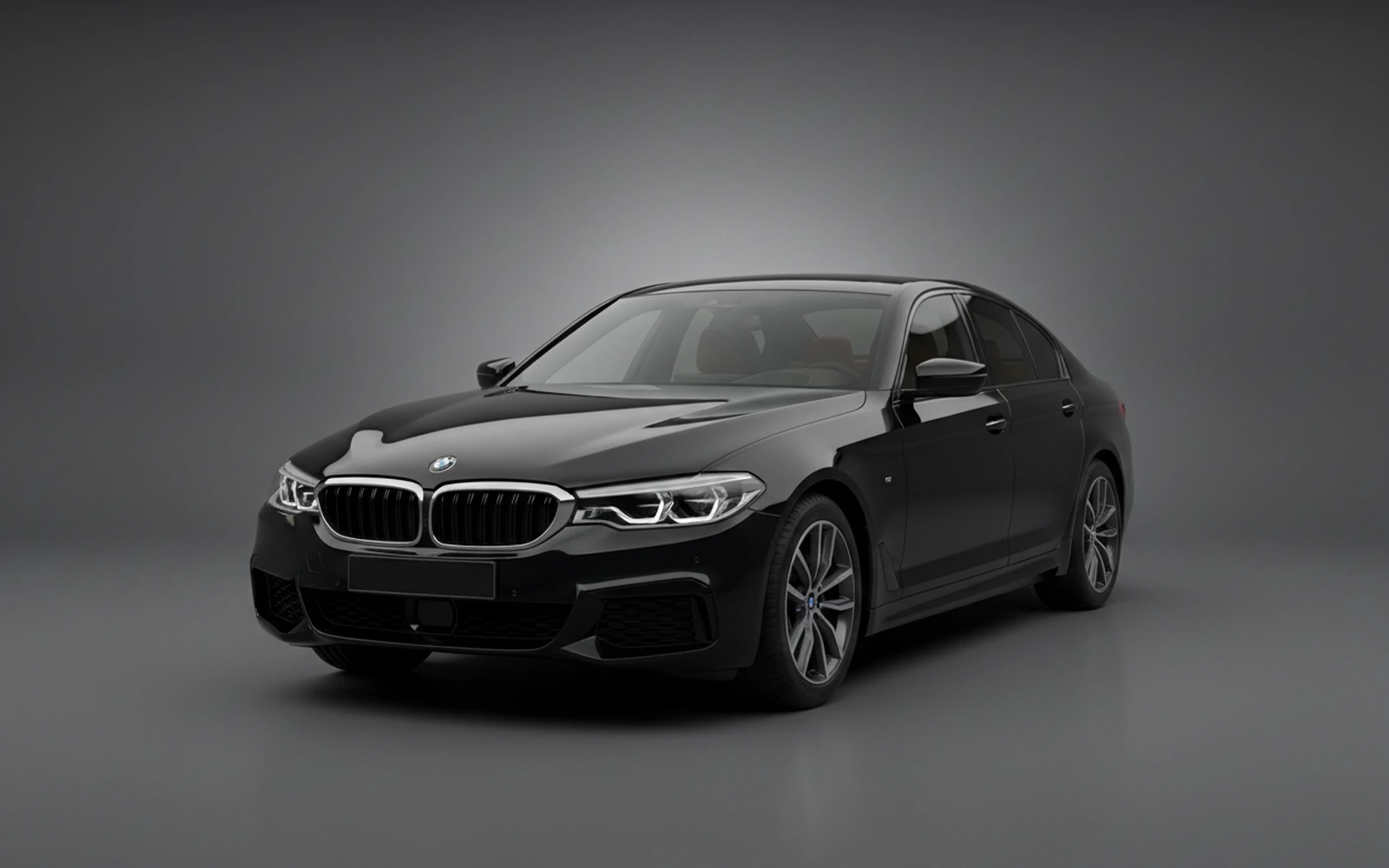 BMW 520 Black 2024 for rent in Miami — exterior photo