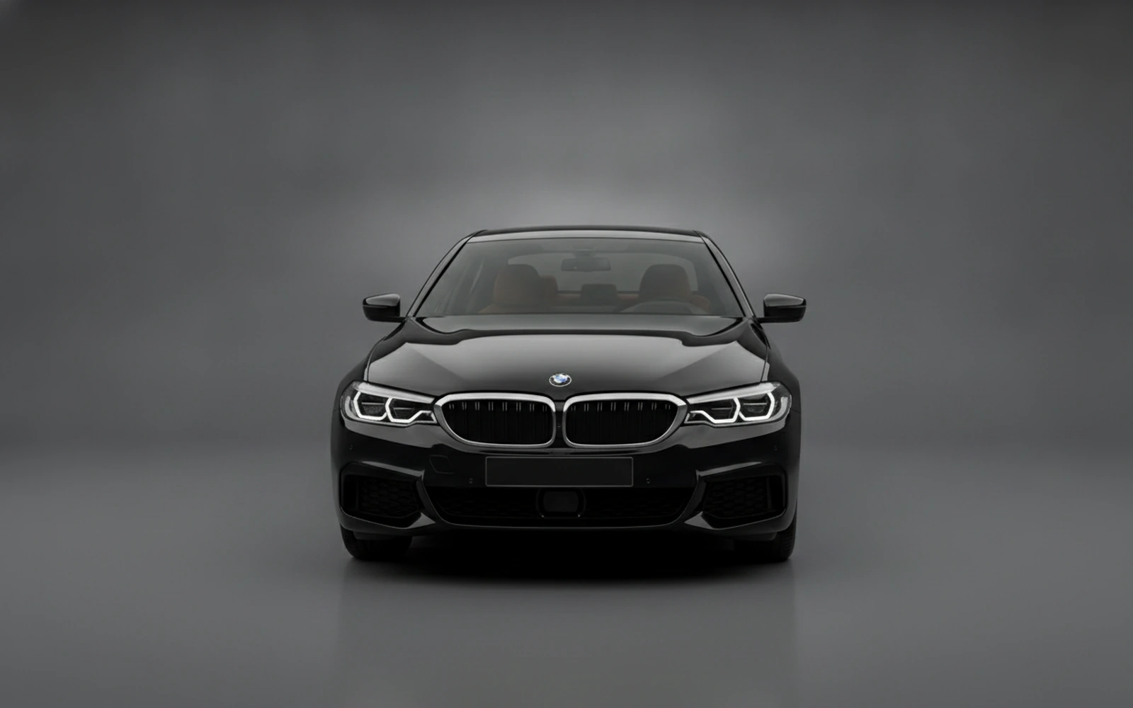 BMW 520 Black 2024 — exterior side view