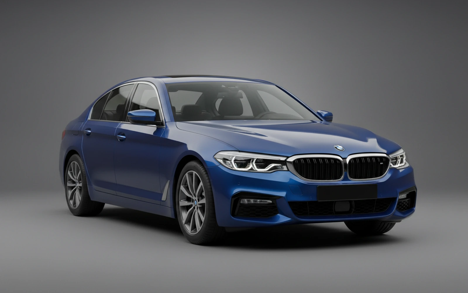 BMW 520 Blue 2024 for rent in Miami — exterior photo