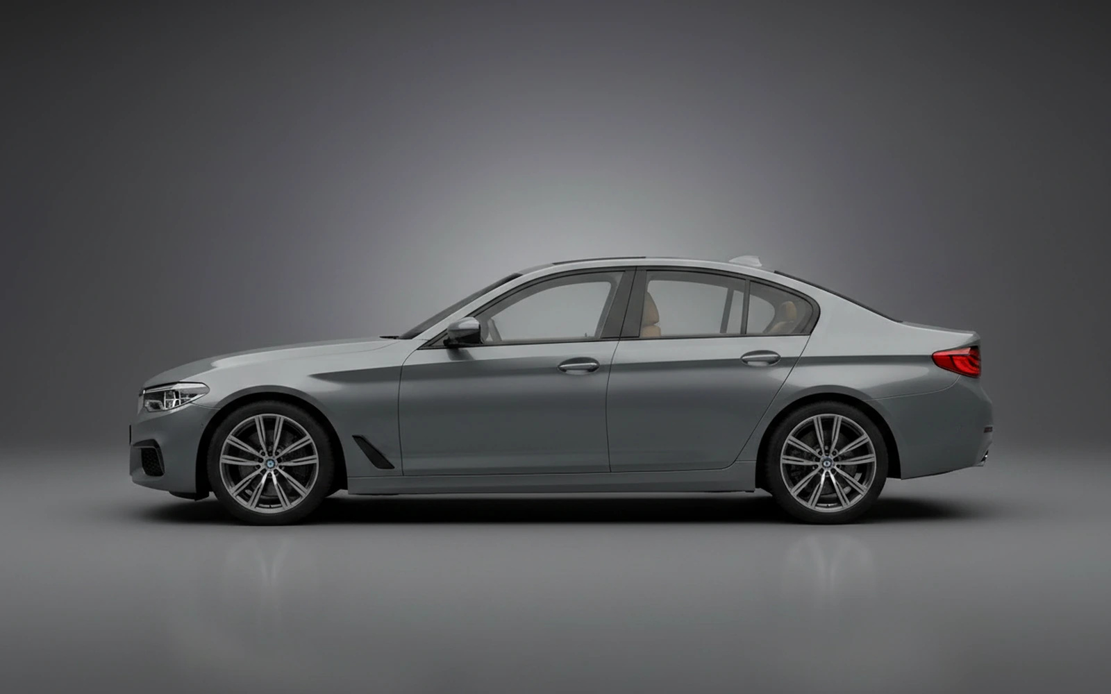 BMW 520 Grey 2024 — exterior rear view