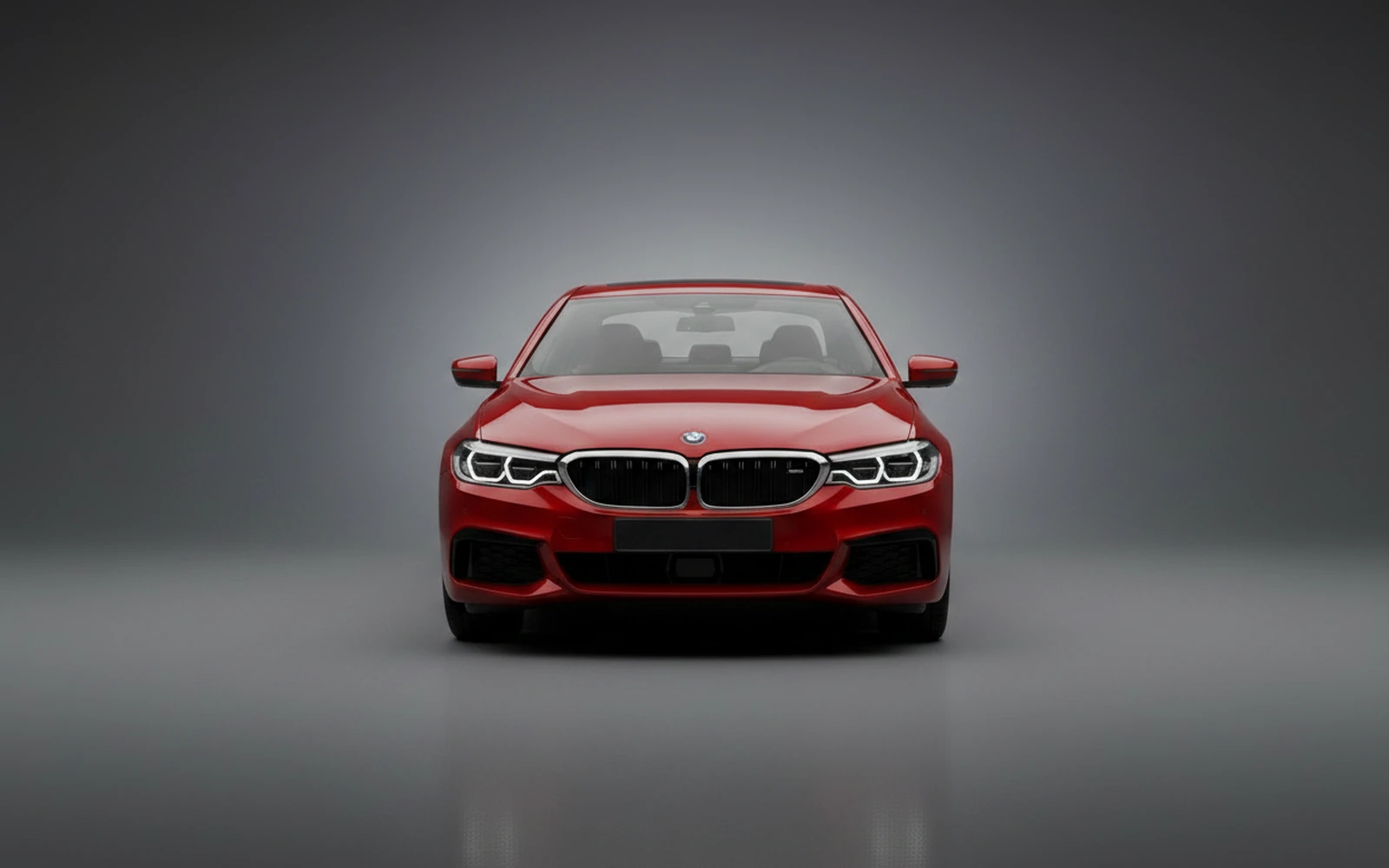 BMW 520 Red 2024 — exterior side view