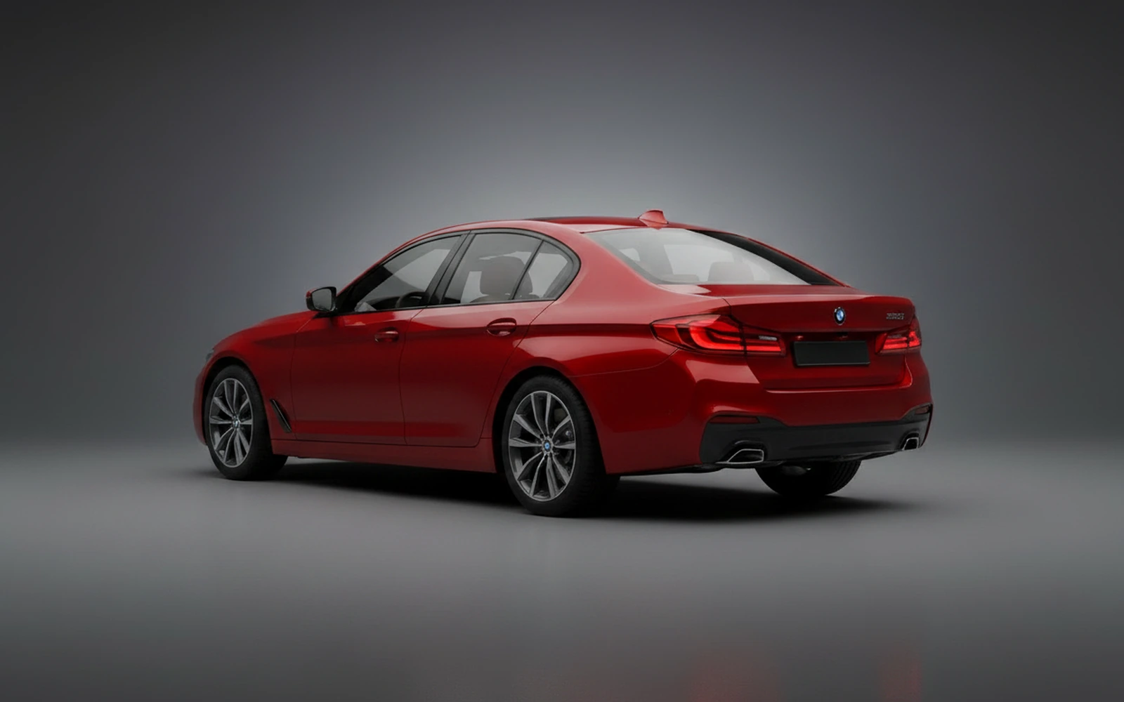 BMW 520 Red 2024 — interior dashboard