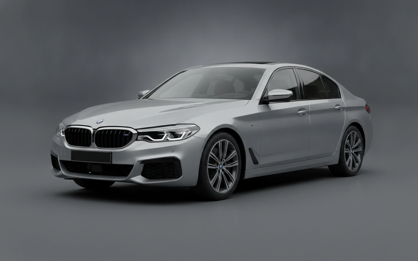 BMW 520 Silver 2024 for rent in Miami — exterior front view