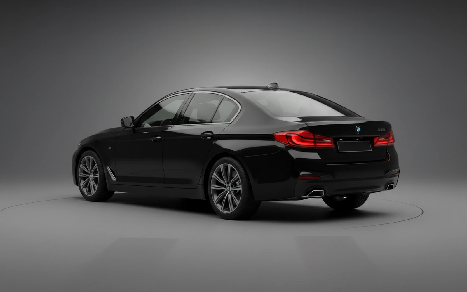 BMW 520i Black 2023 — interior dashboard