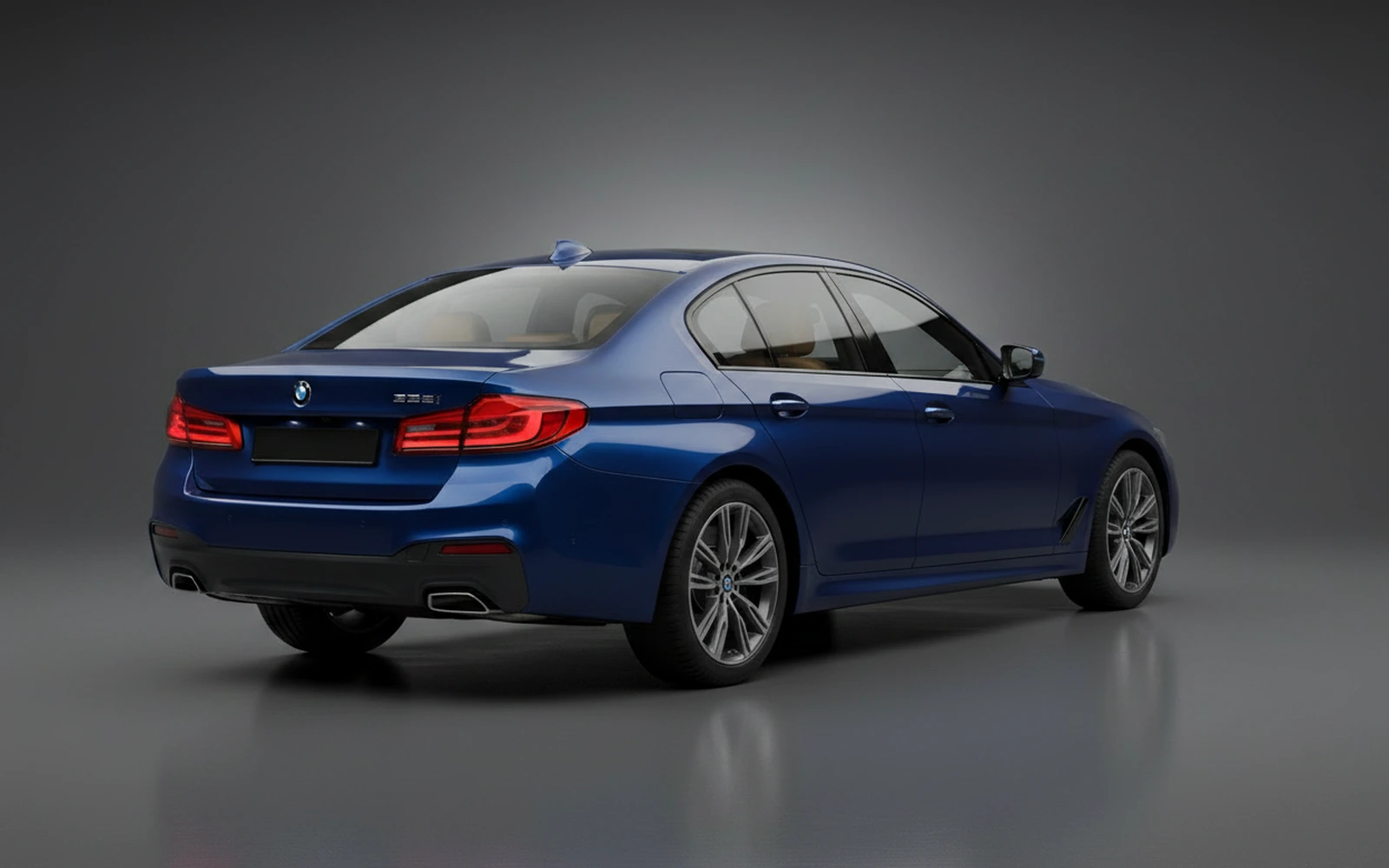 BMW 520i Blue 2023 — interior dashboard