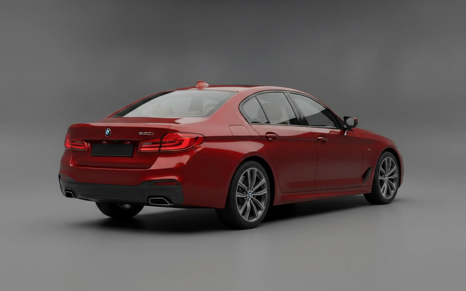 BMW 520i Red 2023 — interior dashboard