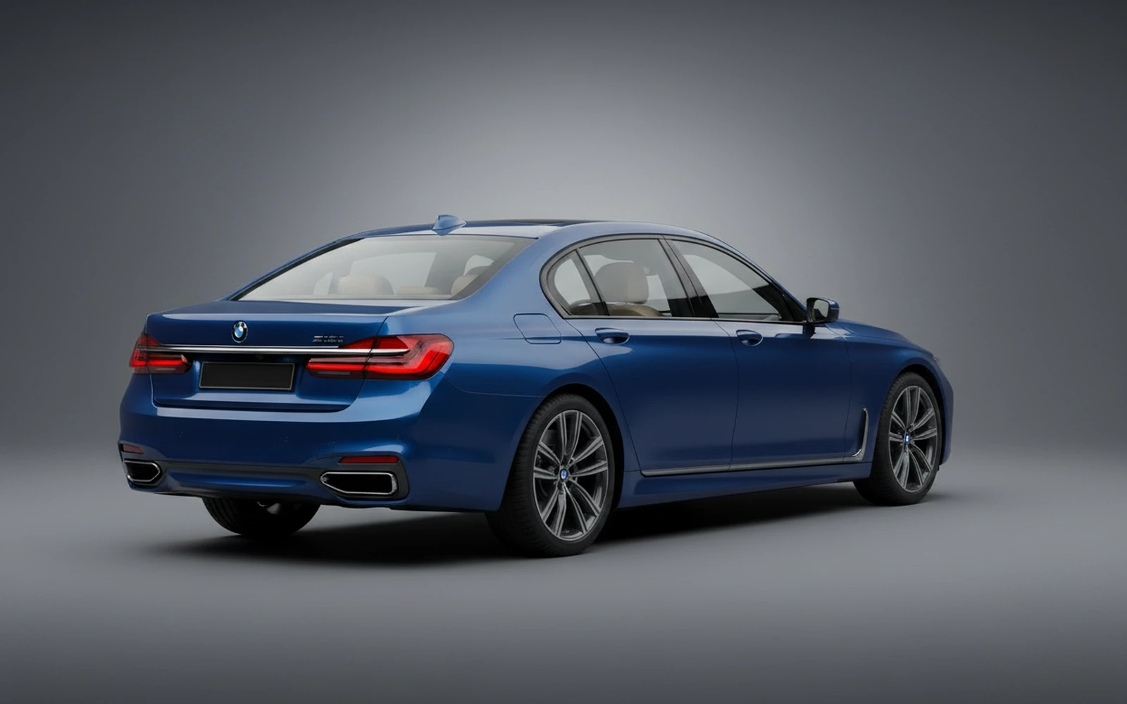 BMW 740 M Sport Azul 2022 — interior dashboard