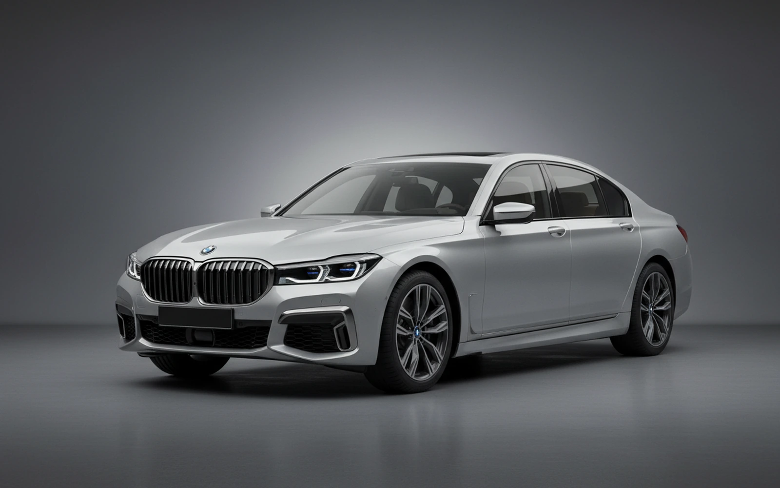 BMW 740 M Sport Plata 2022 for rent in Miami — exterior front view