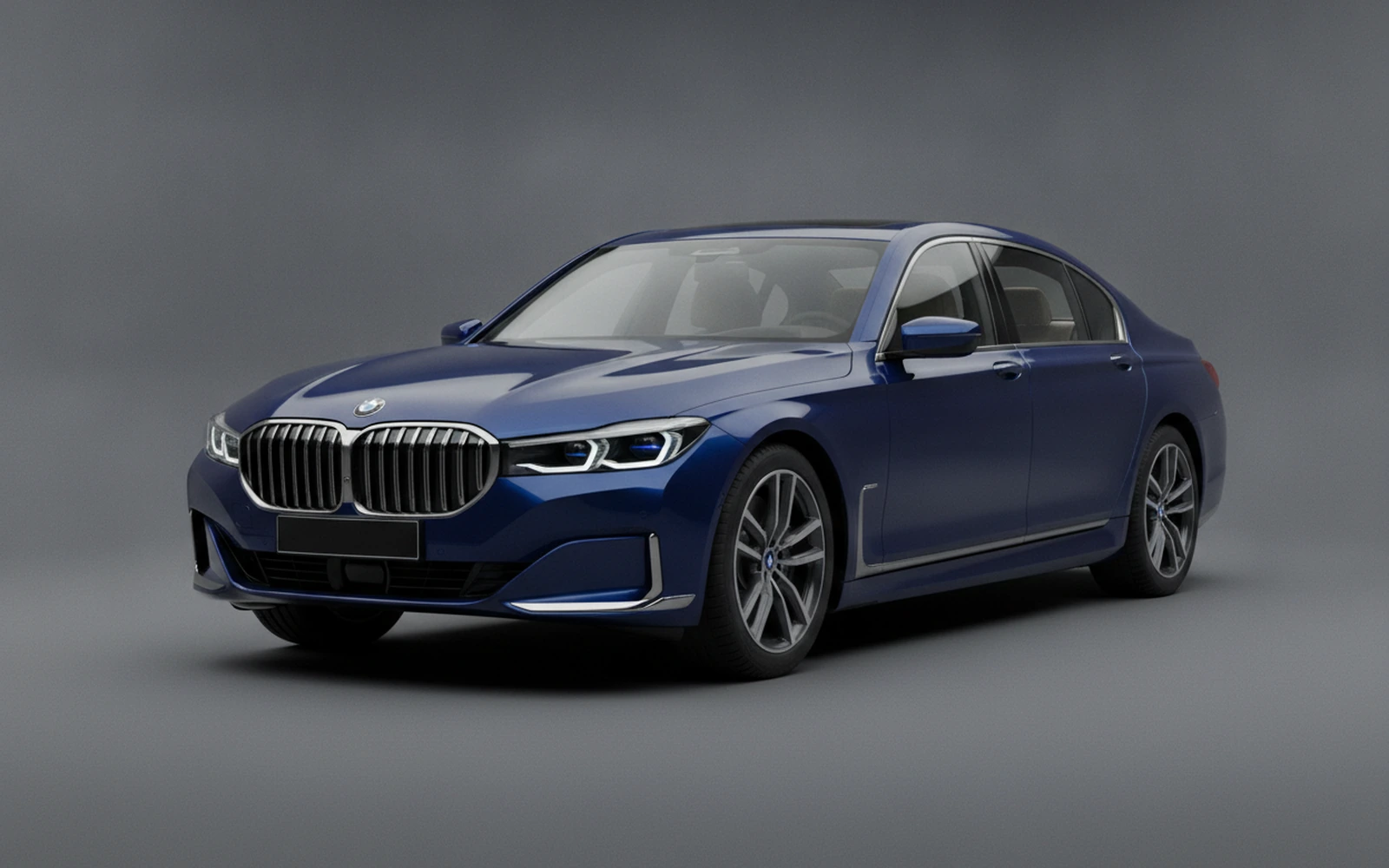 BMW 740i Individual Silver Blue 2023 for rent in Miami — exterior photo