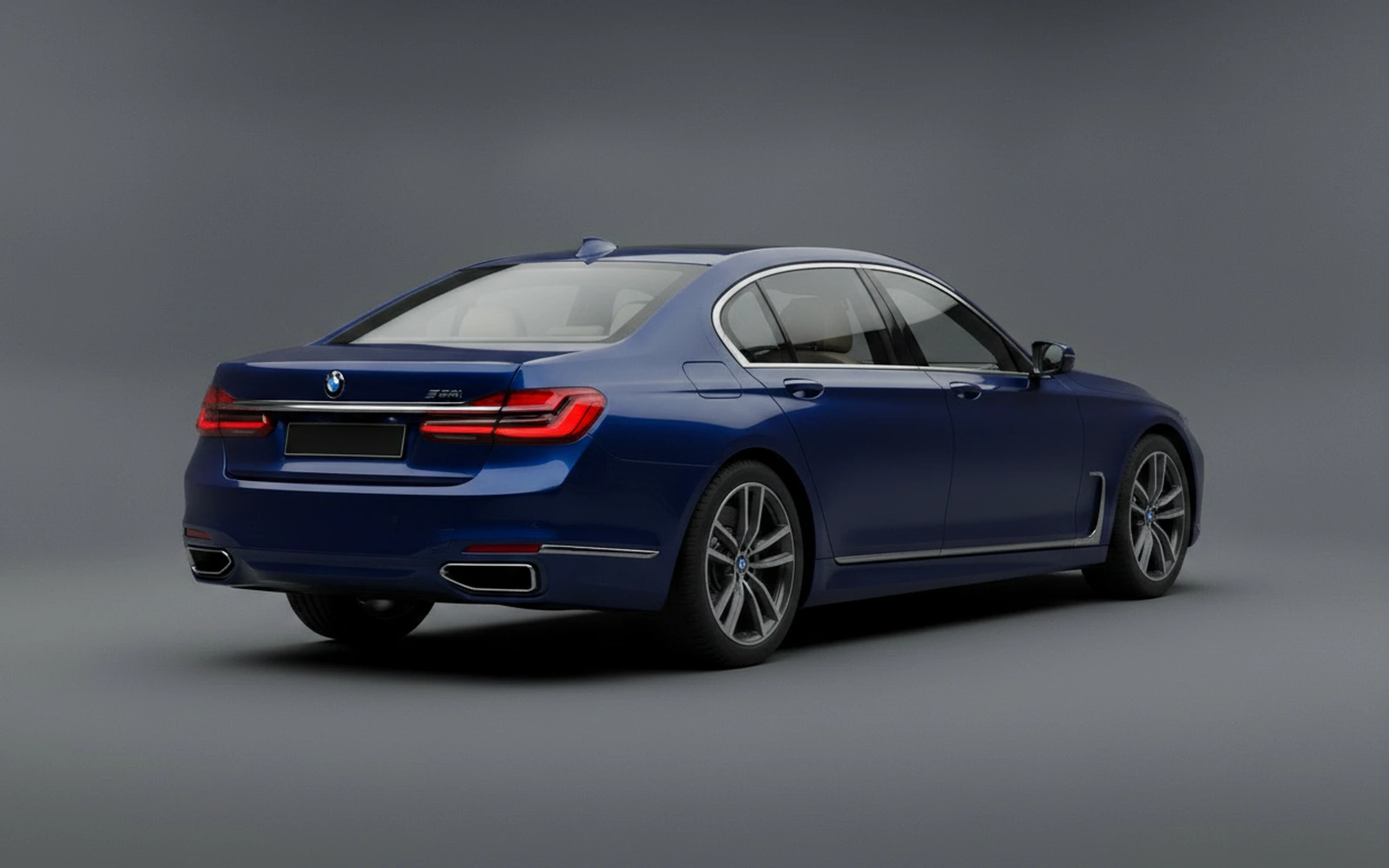 BMW 740i Individual Silver Blue 2023 — interior dashboard