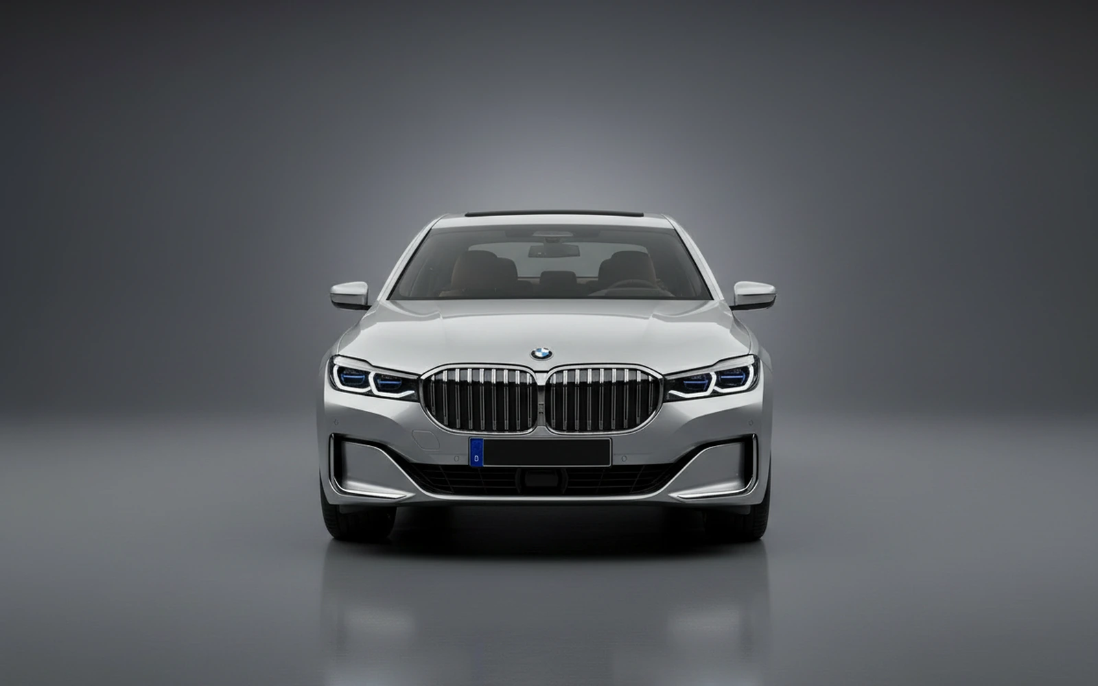 BMW 740i Individual Silver Silver 2022 — exterior side view