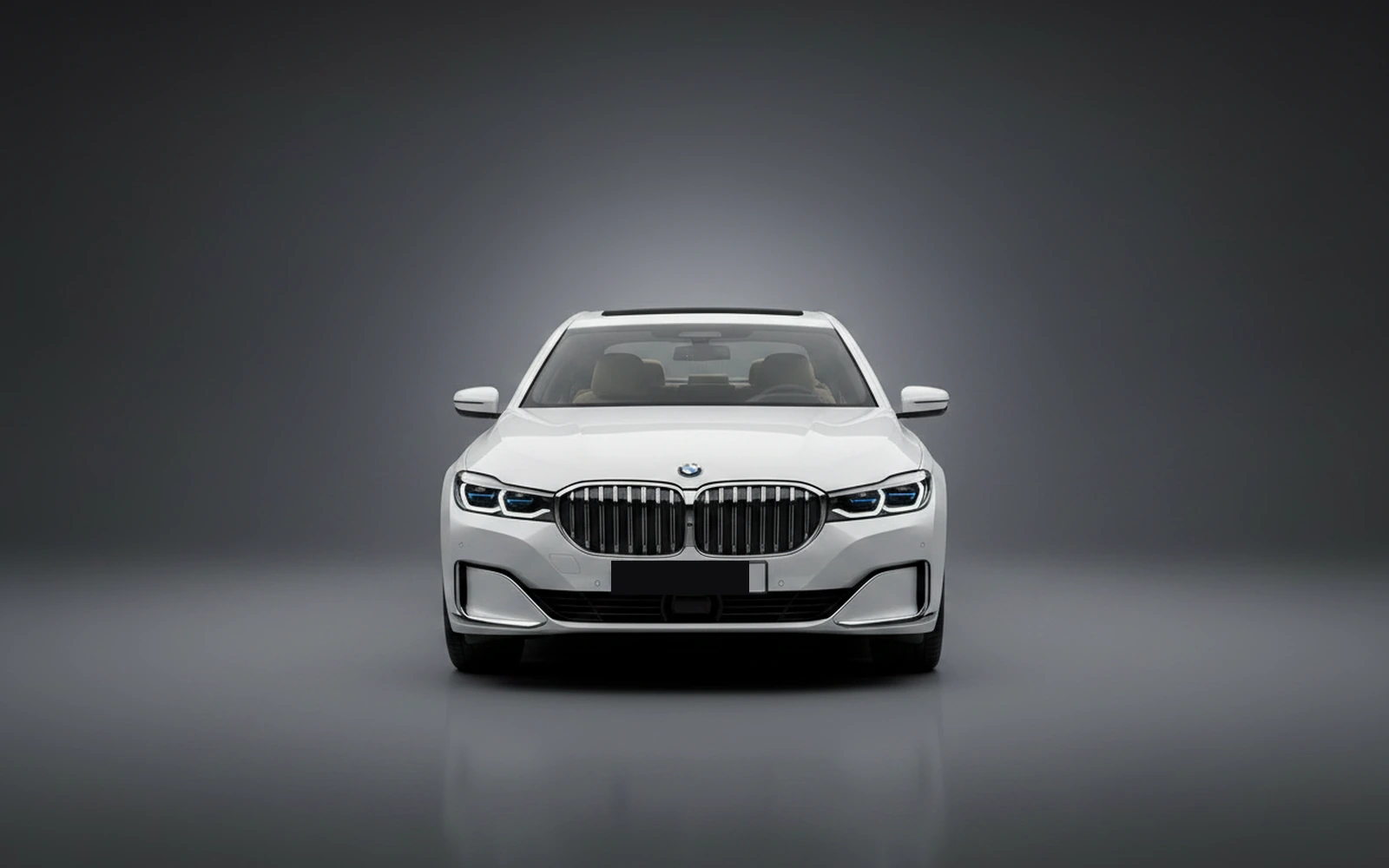 BMW 740i Individual Silver White 2022 — exterior side view