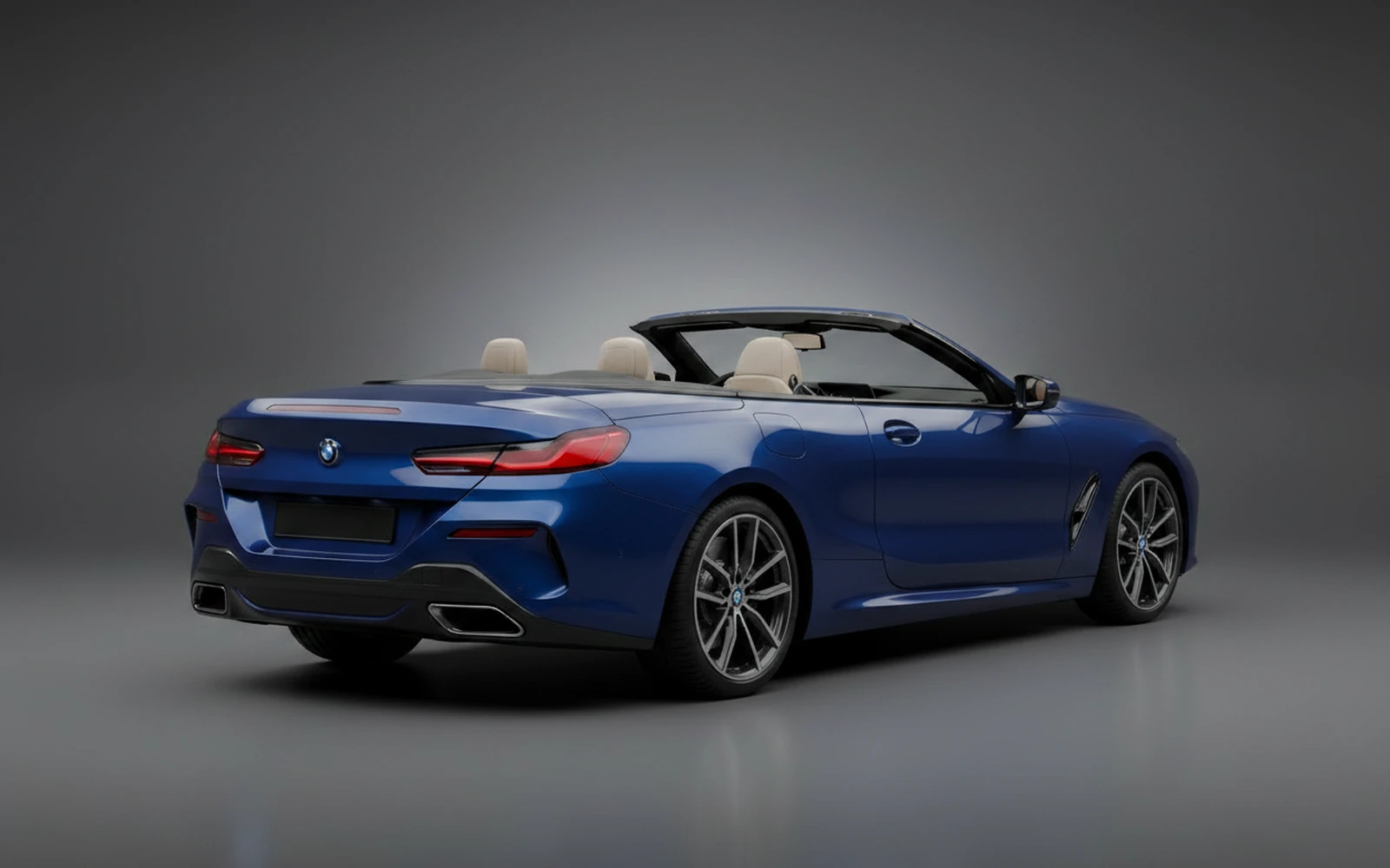 BMW 840i Convertible Blue 2022 — interior dashboard