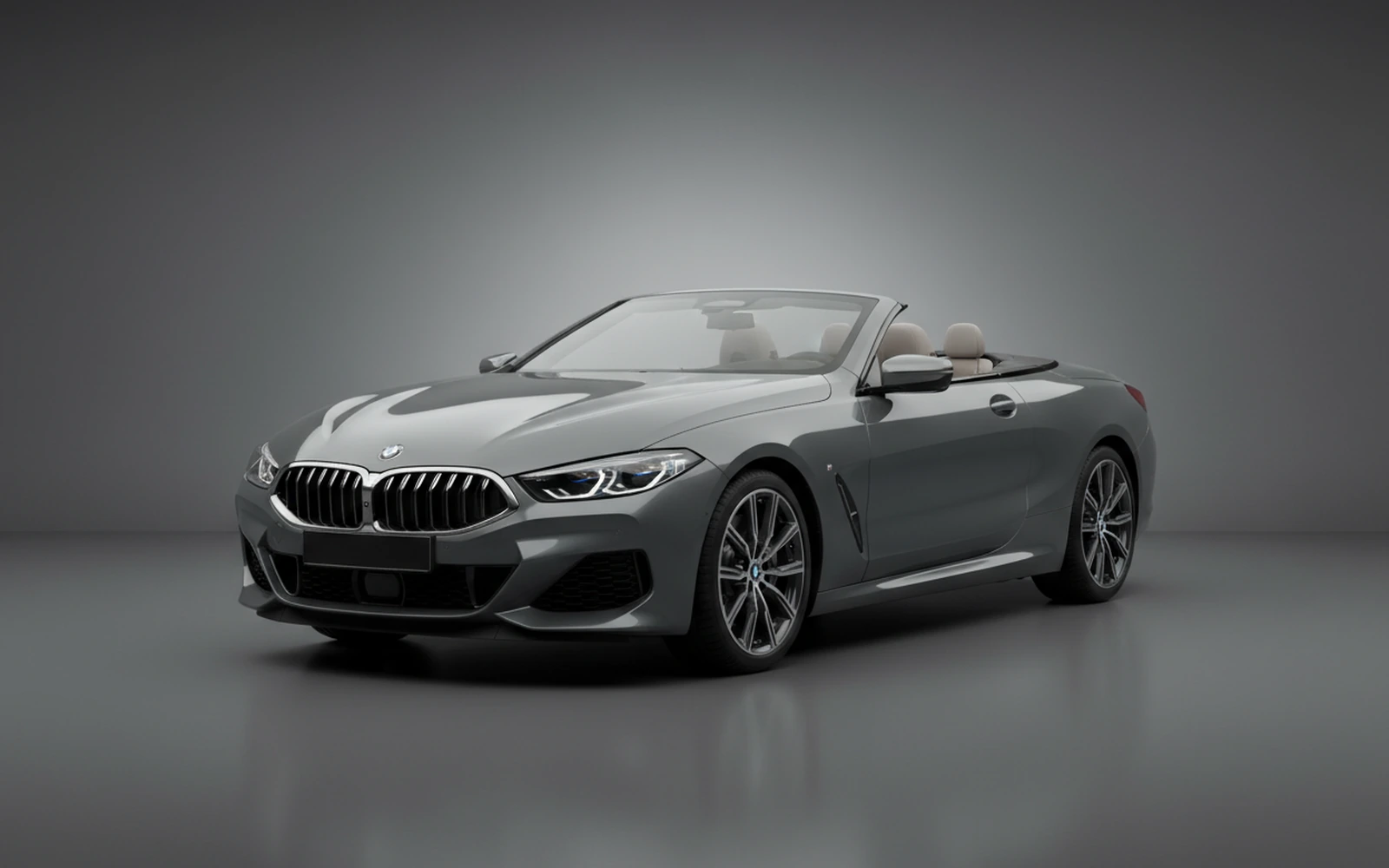 BMW 840i Convertible Grey 2022 for rent in Miami — exterior photo