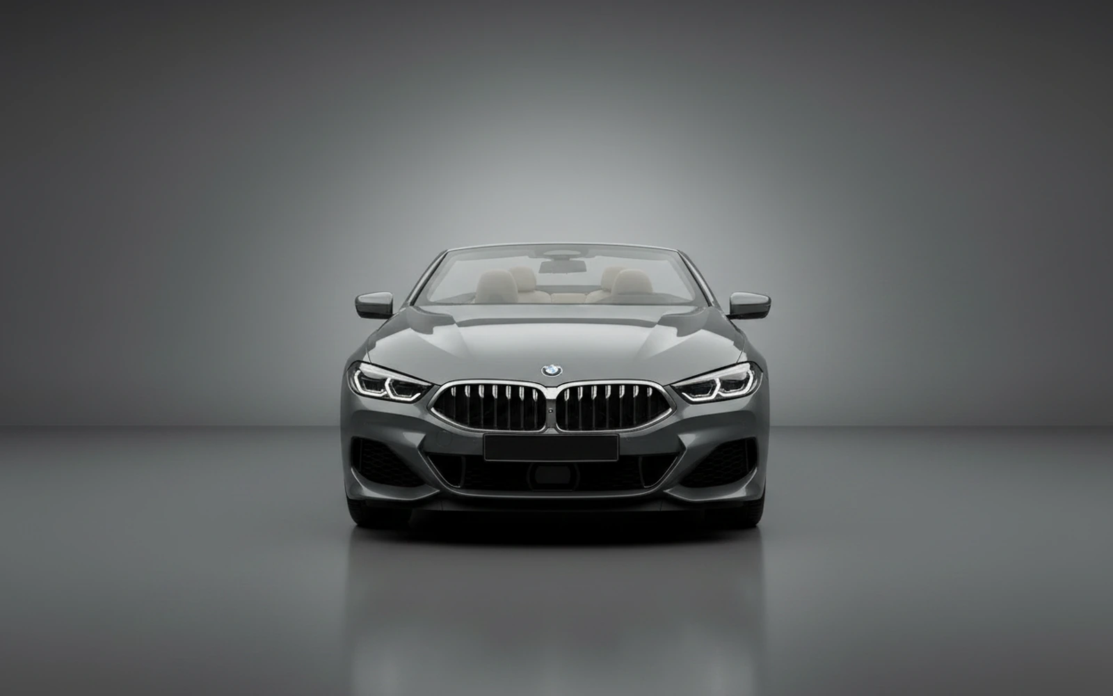 BMW 840i Convertible Grey 2022 — exterior side view