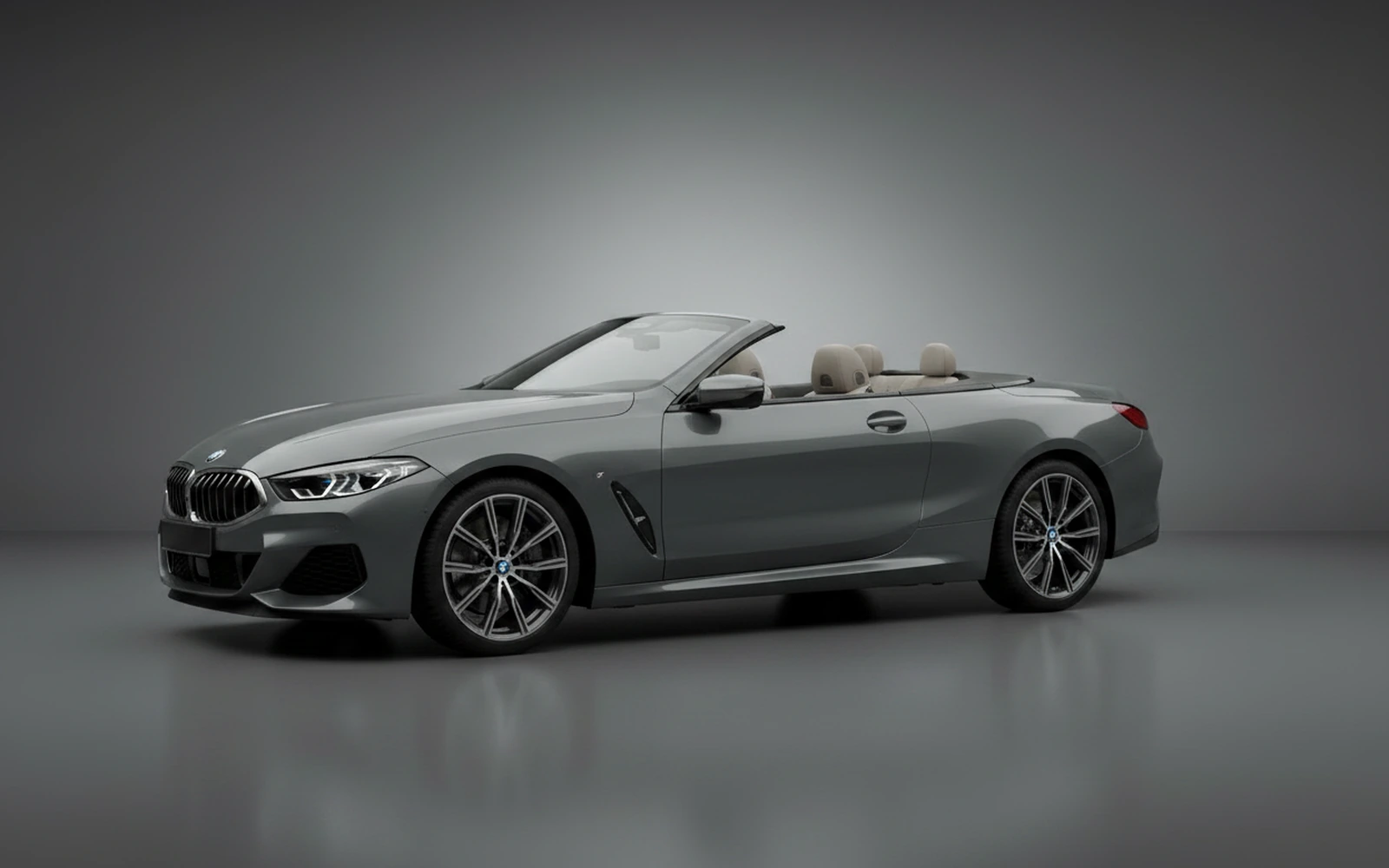 BMW 840i Convertible Grey 2022 — exterior rear view