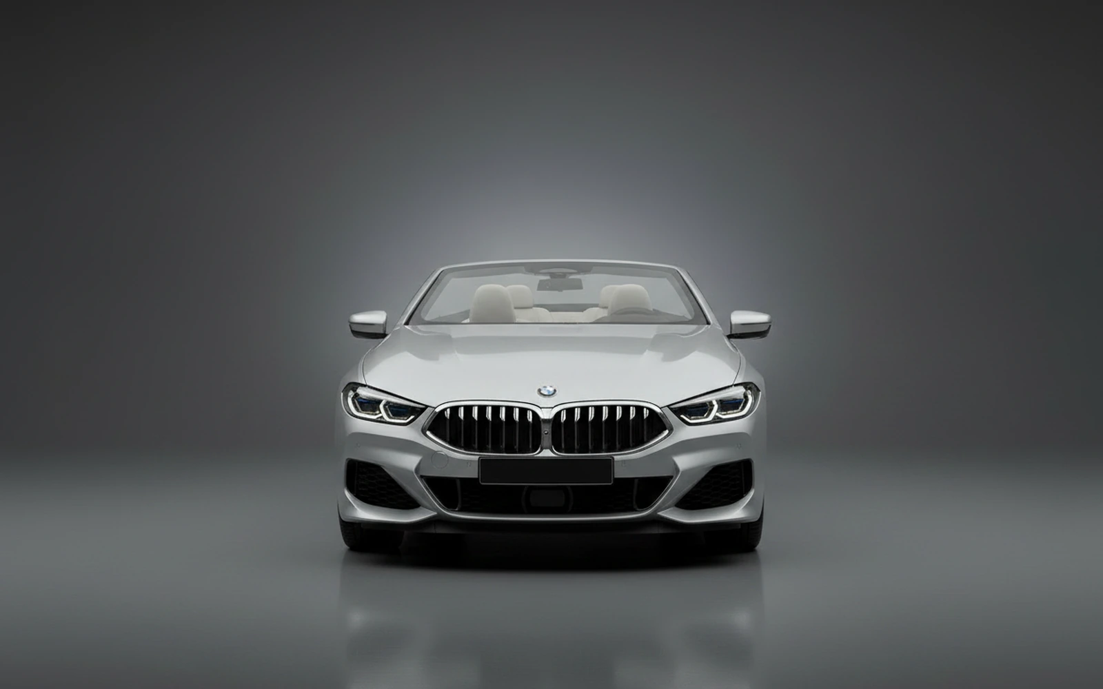 BMW 840i Convertible Silver 2022 — exterior side view
