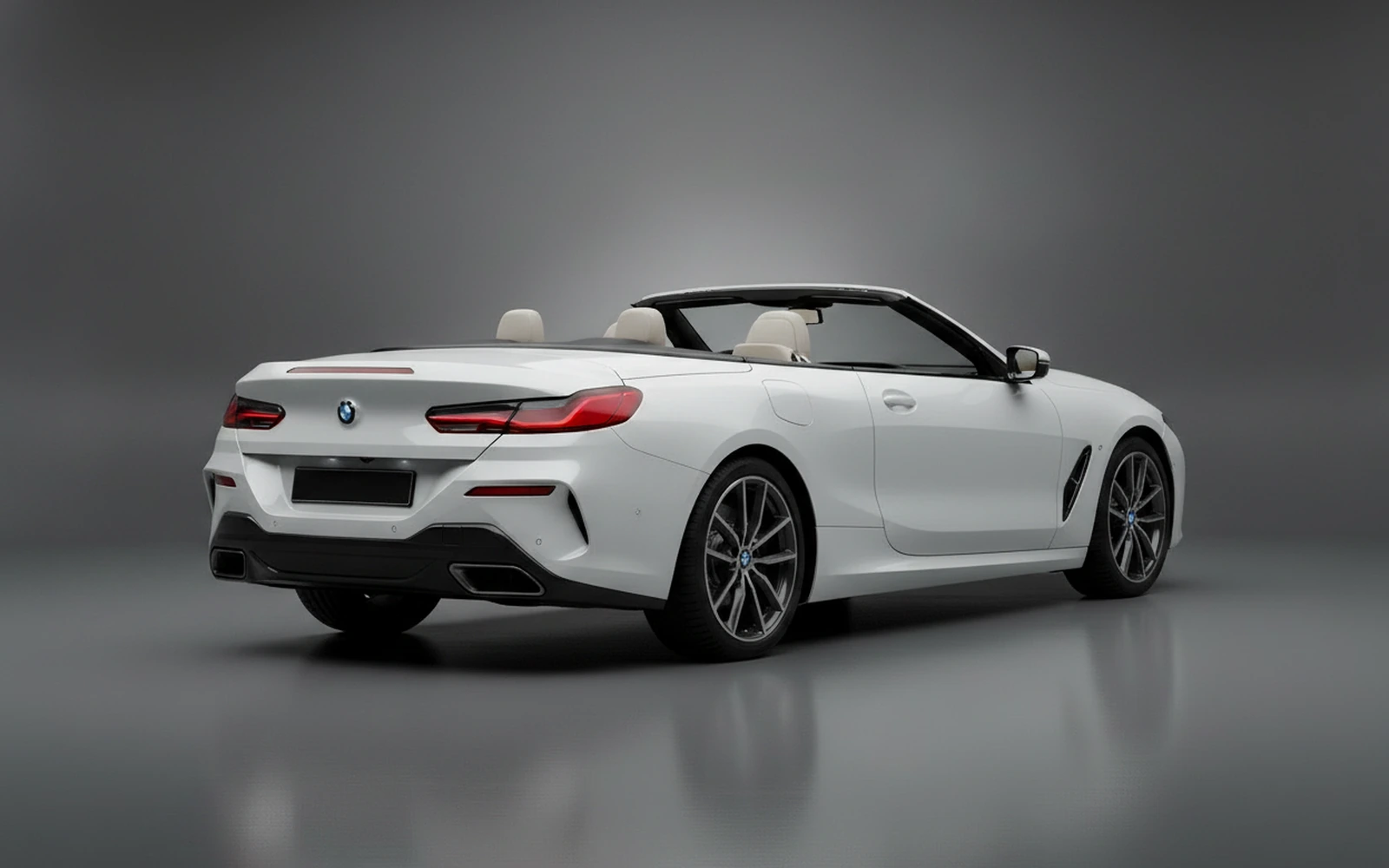 BMW 840i Convertible White 2022 — interior dashboard