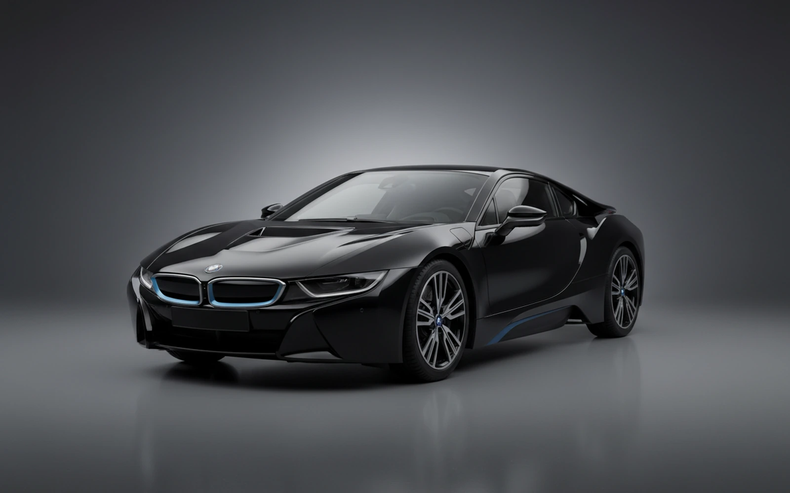 BMW i8 Negro 2022 for rent in Miami — exterior front view