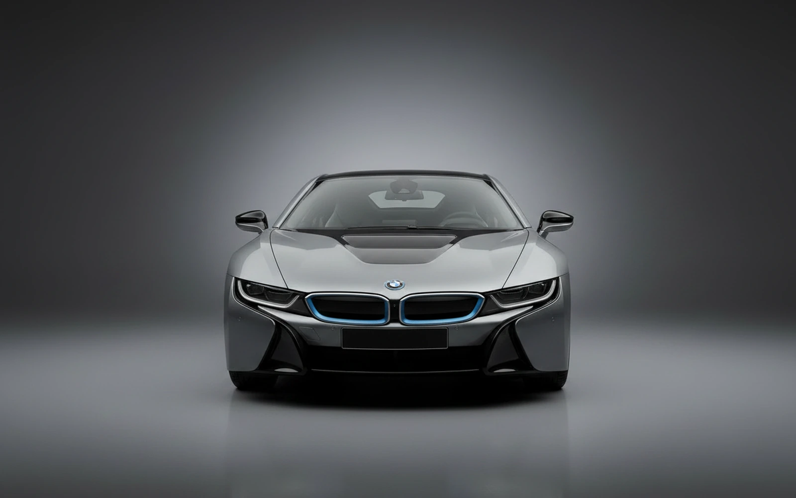 BMW i8 Gris 2022 — exterior side view