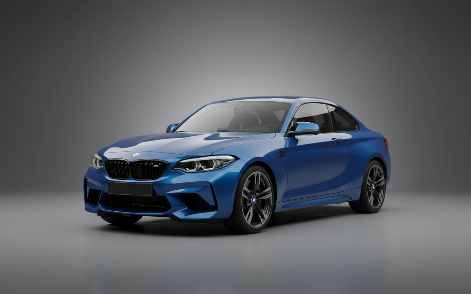 BMW M2 Blue 2023 for rent in Miami — exterior front view