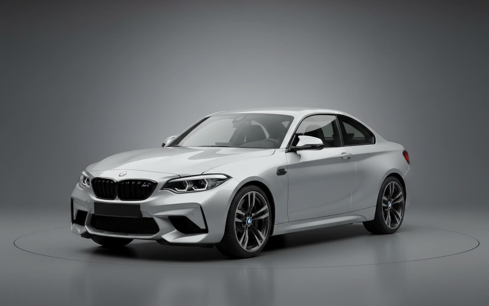BMW M2 Silver 2023 for rent in Miami — exterior front view