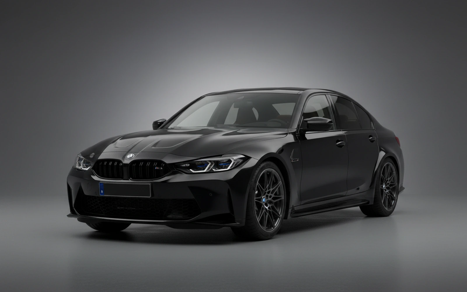 BMW M3 Competition Black 2025 for rent in Miami — exterior front view