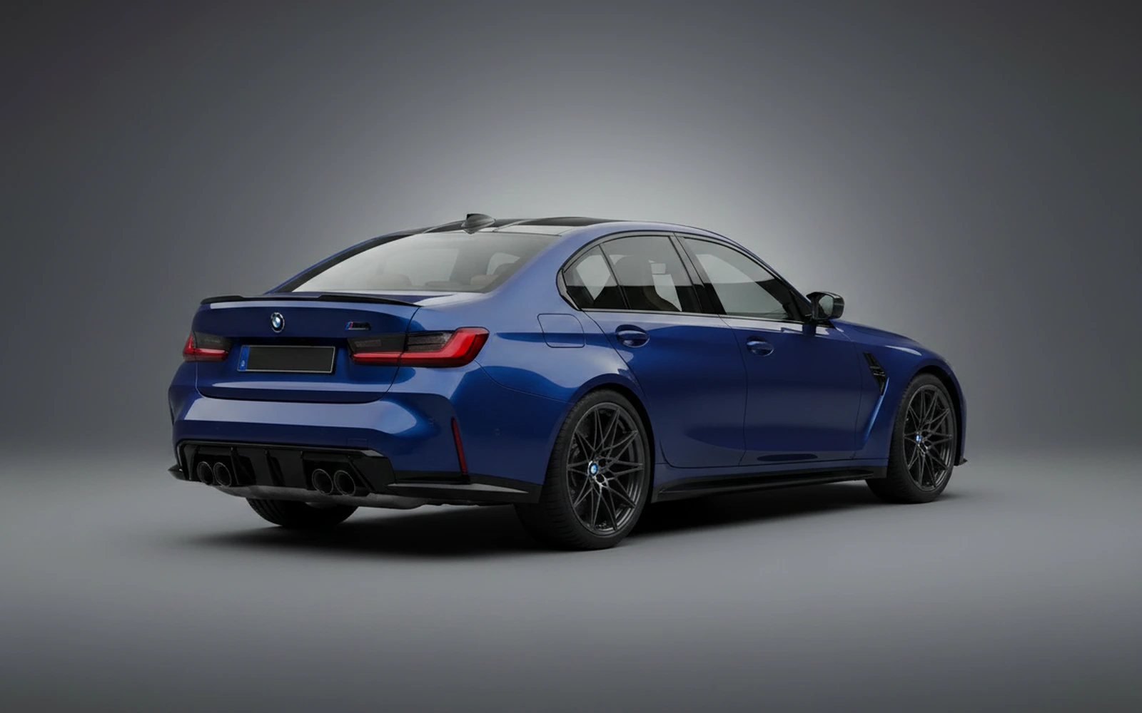 BMW M3 Competition Blue 2025 — interior dashboard