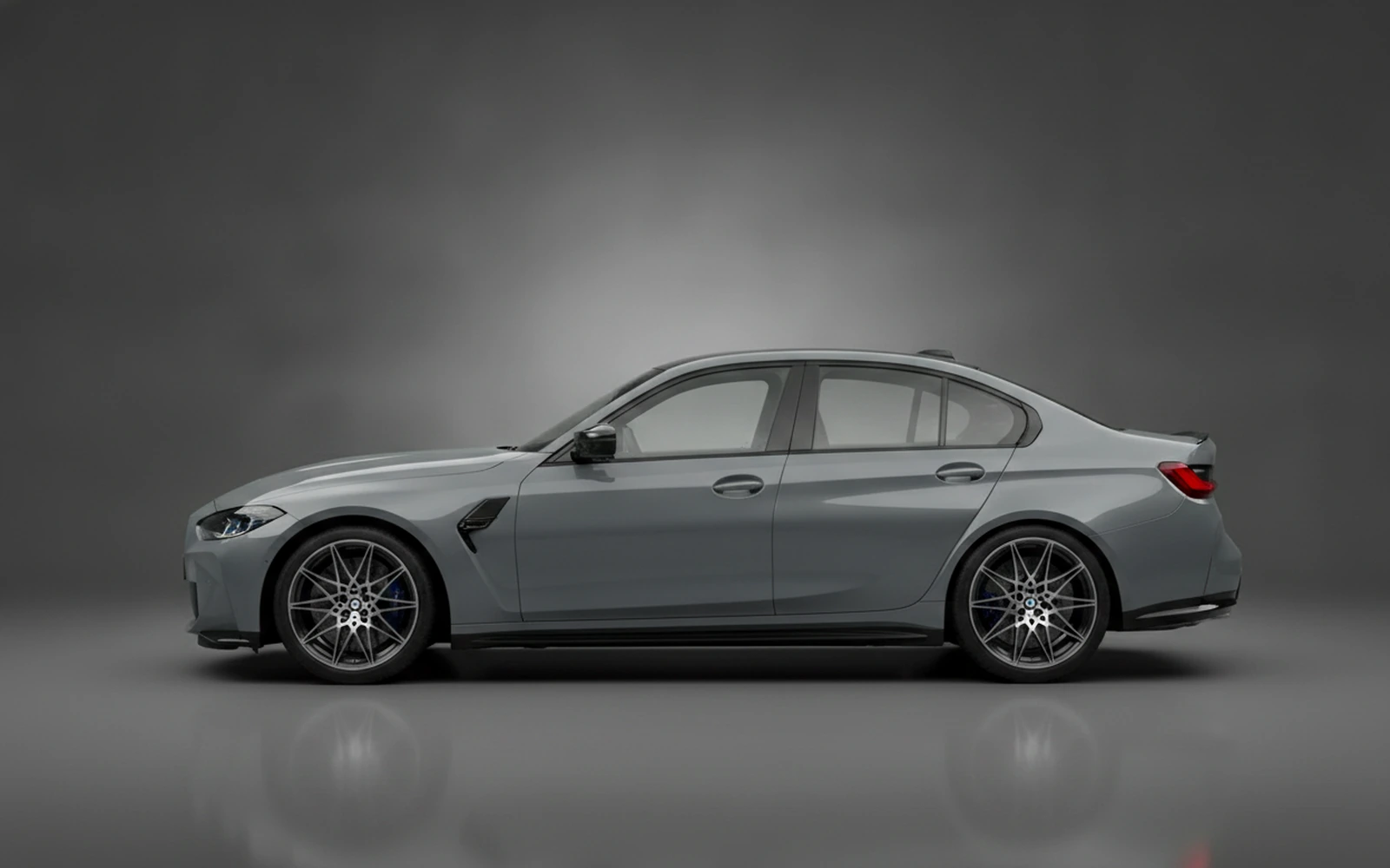 BMW M3 Competition Grey 2025 — exterior rear view