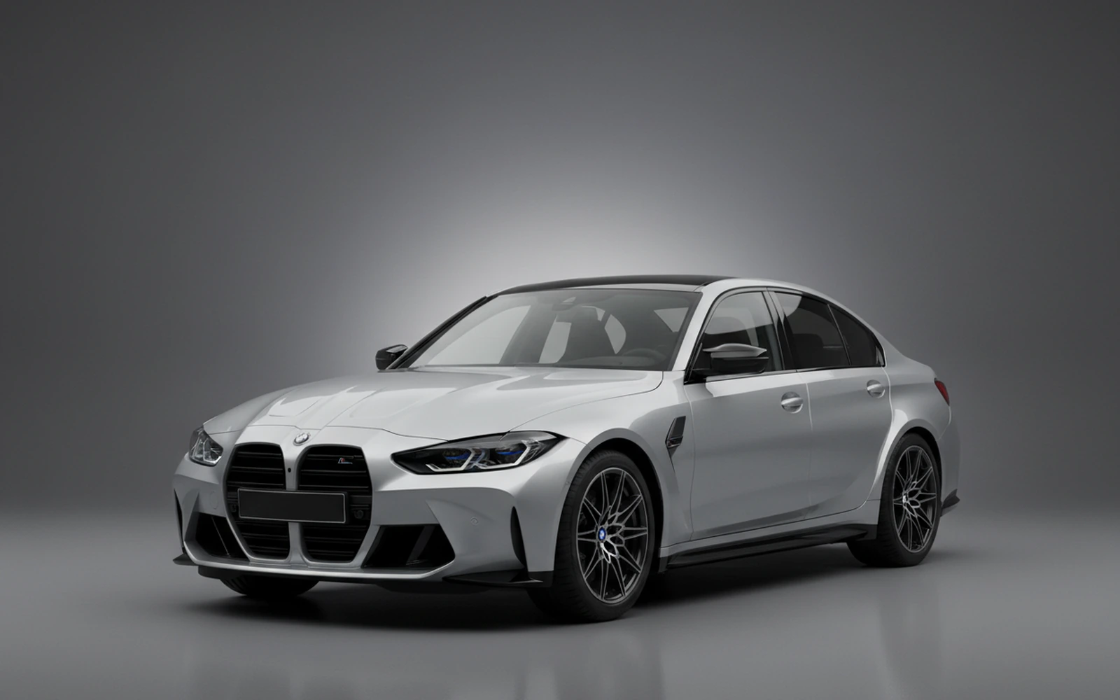 BMW M3 Competition Silver 2025 for rent in Miami — exterior front view