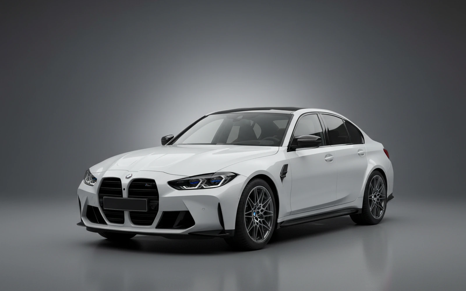 BMW M3 Competition White 2025 for rent in Miami — exterior front view