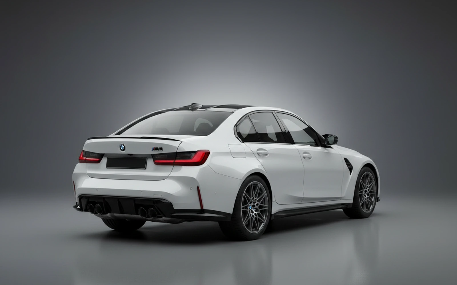 BMW M3 Competition White 2025 — interior dashboard