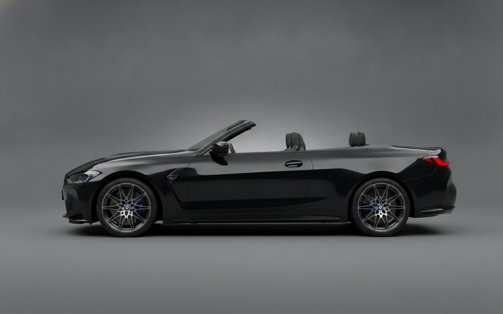 BMW M4 Competition Convertible Black 2022 — exterior rear view