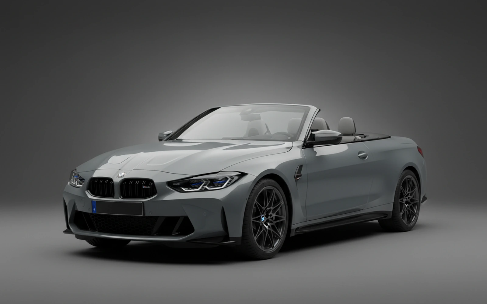 BMW M4 Competition Convertible Grey 2025 for rent in Miami — exterior front view