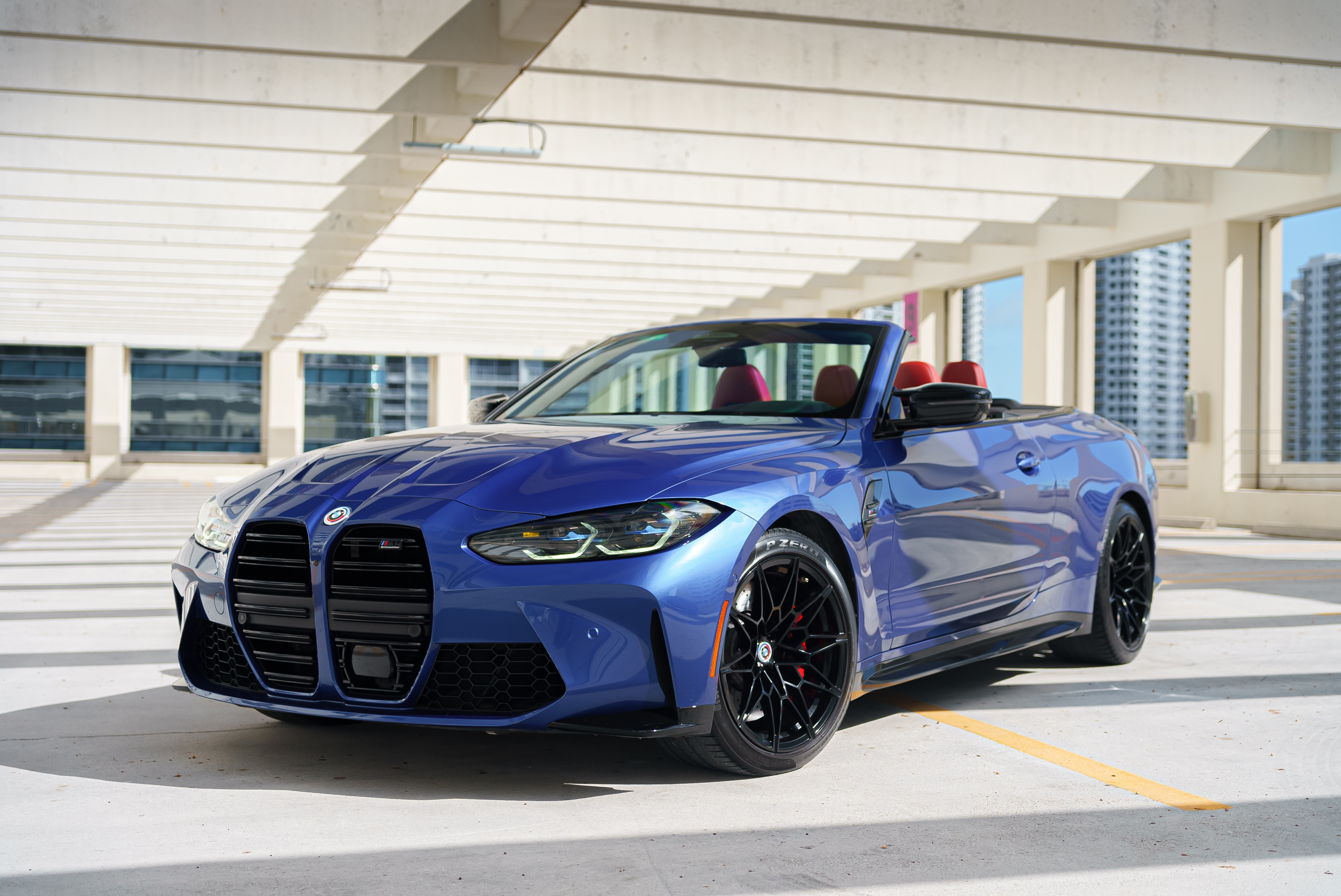 BMW M4 White for rent in Miami — exterior photo