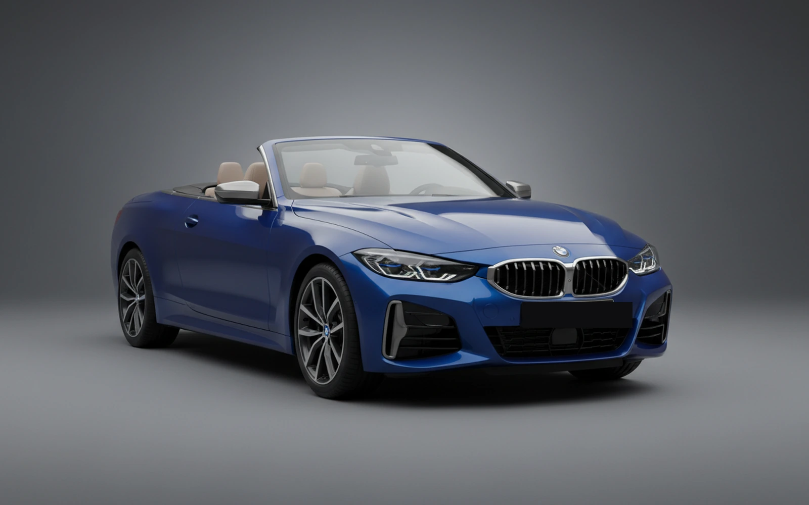 BMW M440 Convertible Blue 2021 for rent in Miami — exterior photo